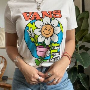 Vans White Tee with Colorful Graphic